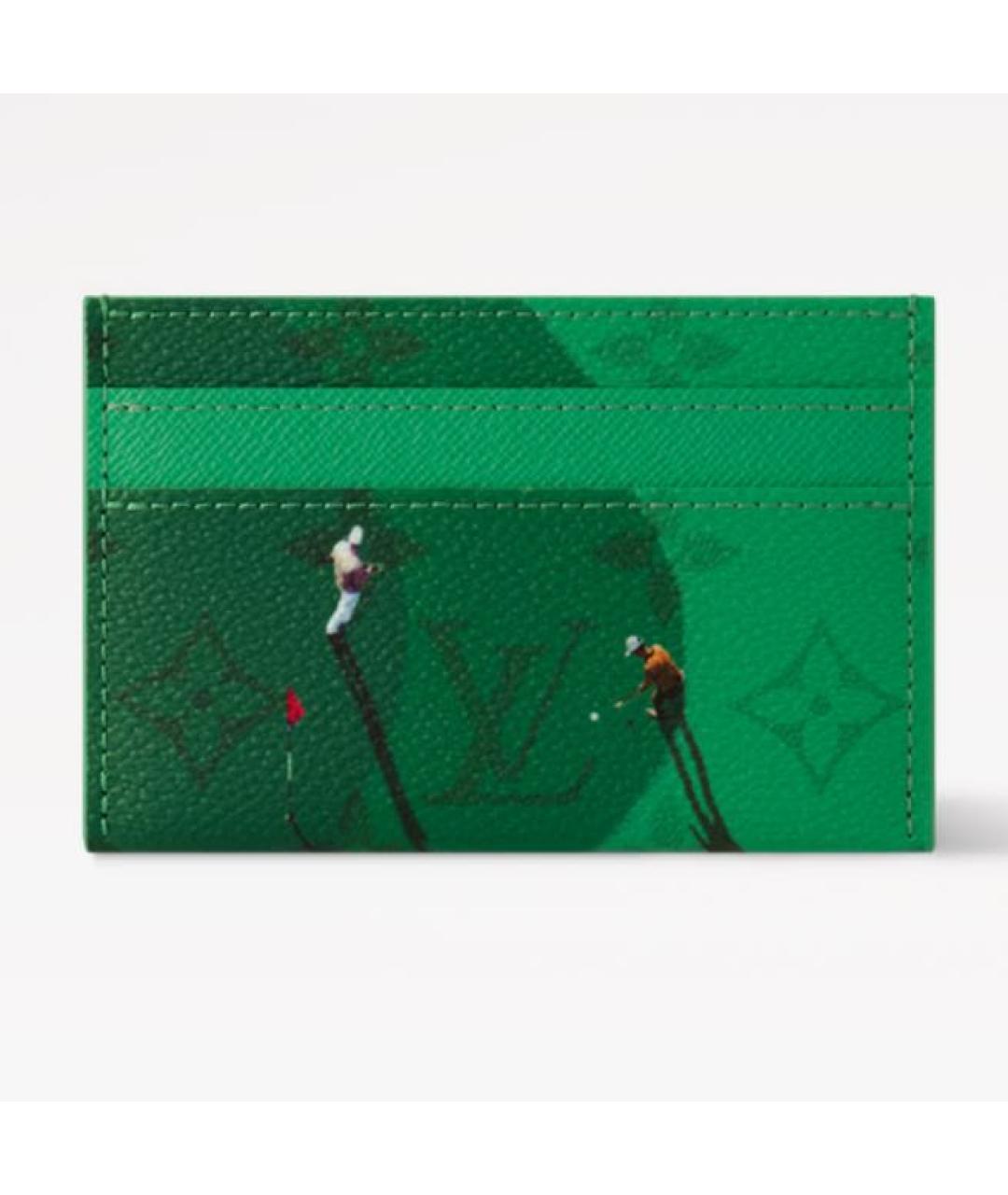LOUIS VUITTON Зеленый кардхолдер, фото 6