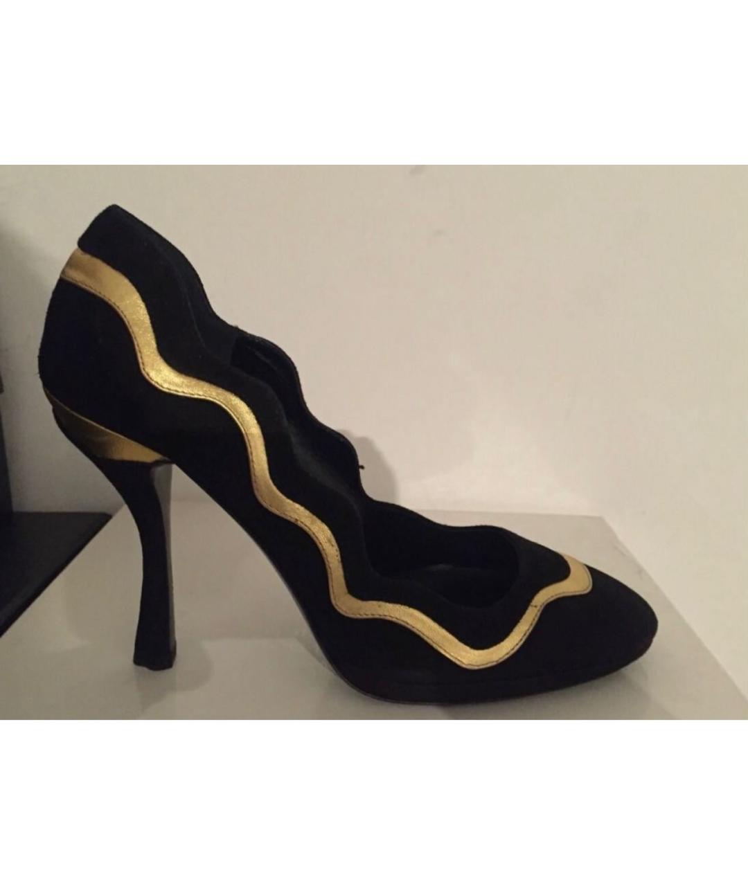 PRADA Черные замшевые туфли, фото 6