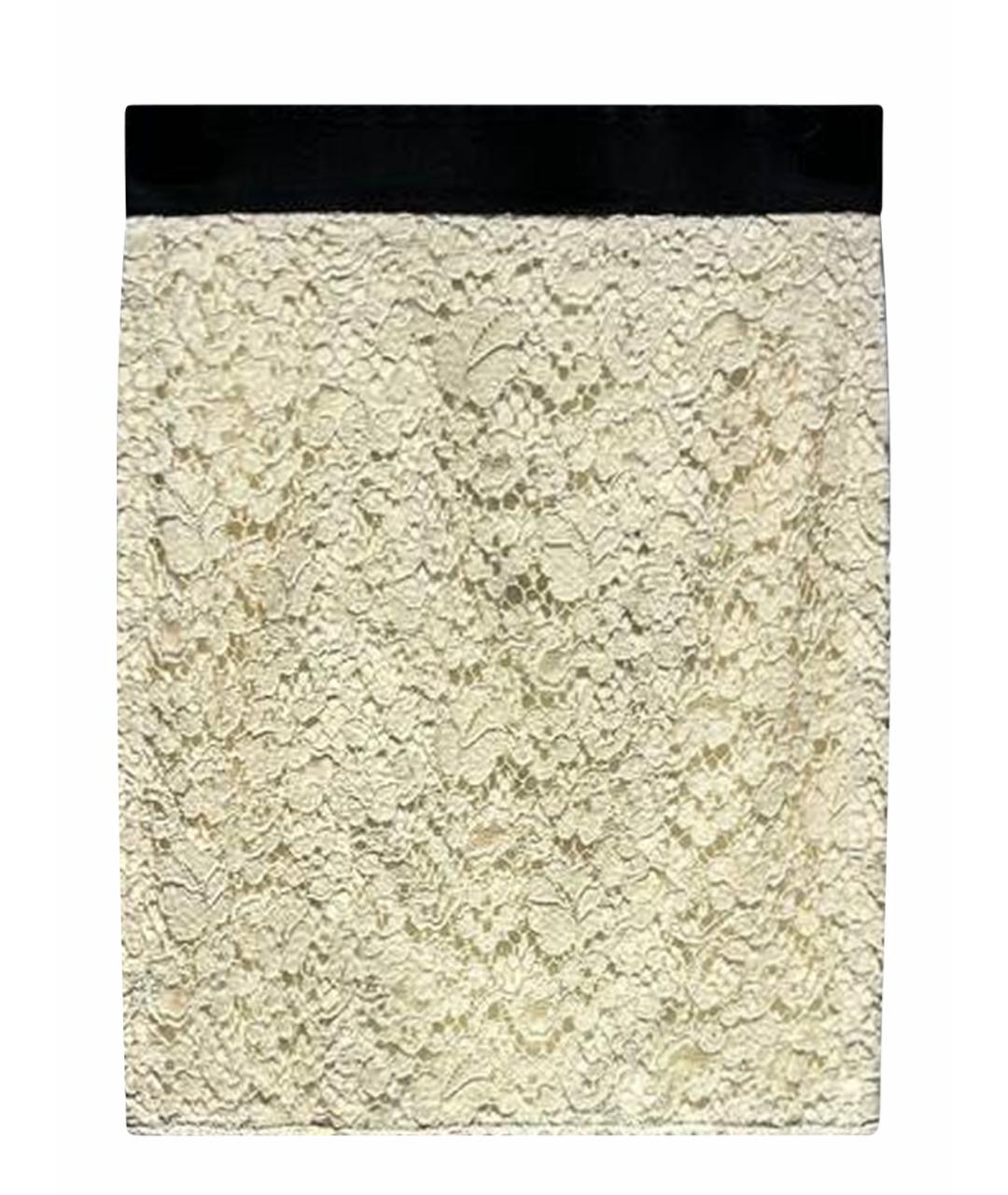 DOLCE&GABBANA Белая юбка мини, фото 4