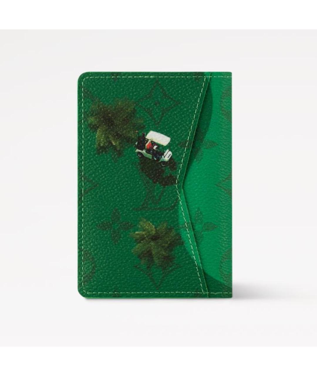 LOUIS VUITTON Зеленый кошелек, фото 5