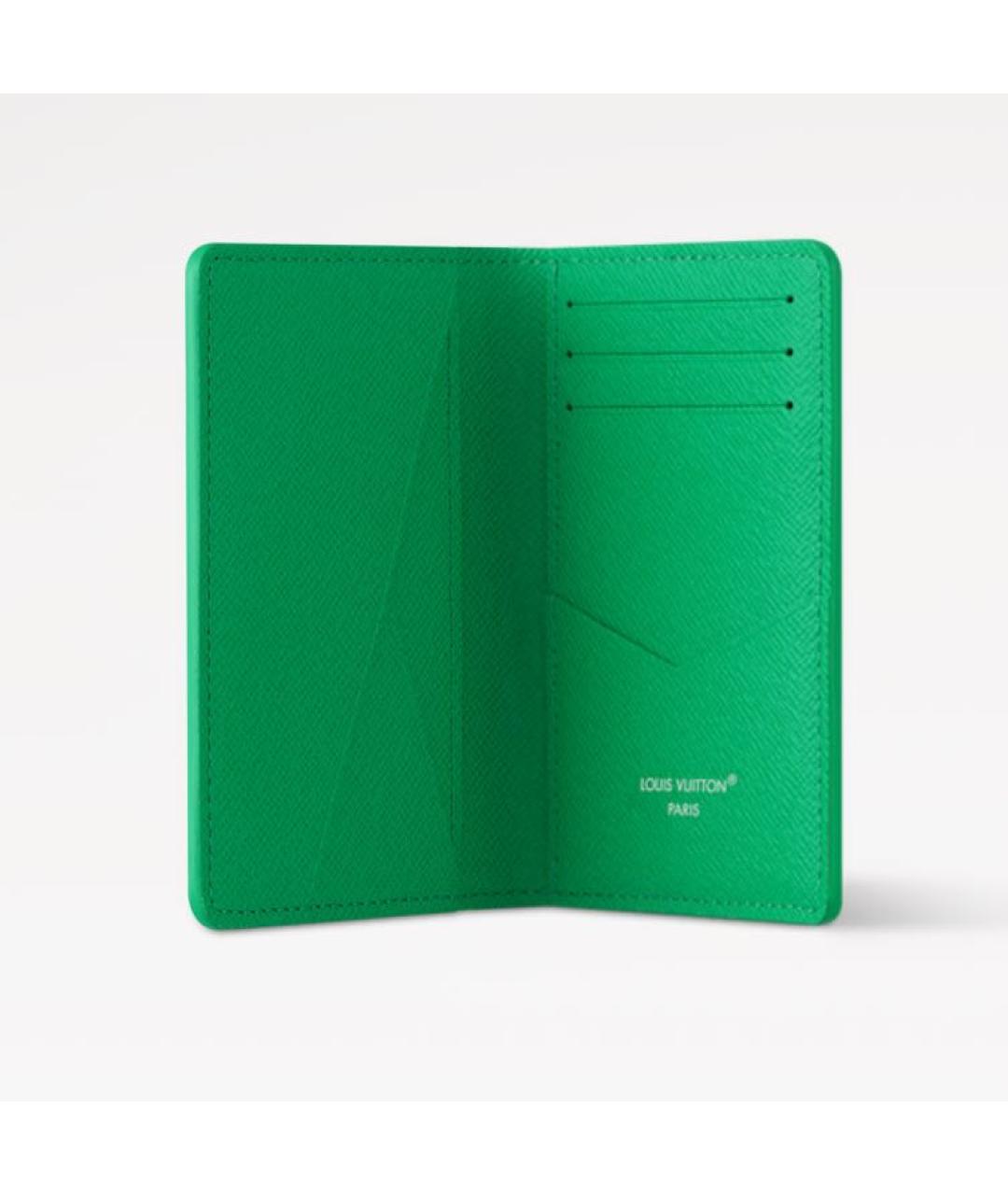 LOUIS VUITTON Зеленый кошелек, фото 3