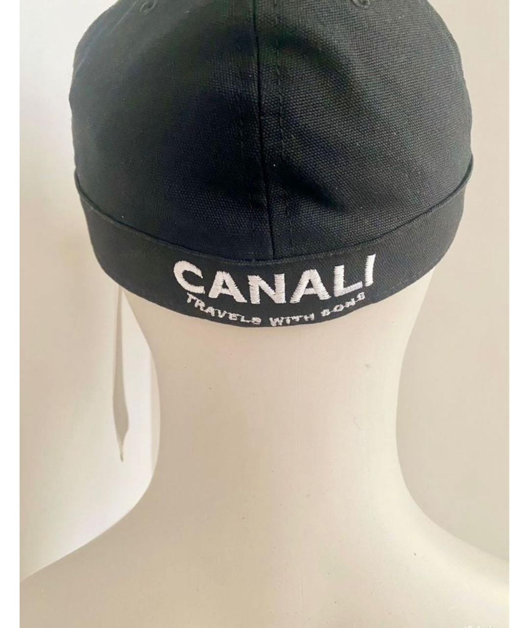 CANALI Черная хлопковая кепка/бейсболка, фото 3