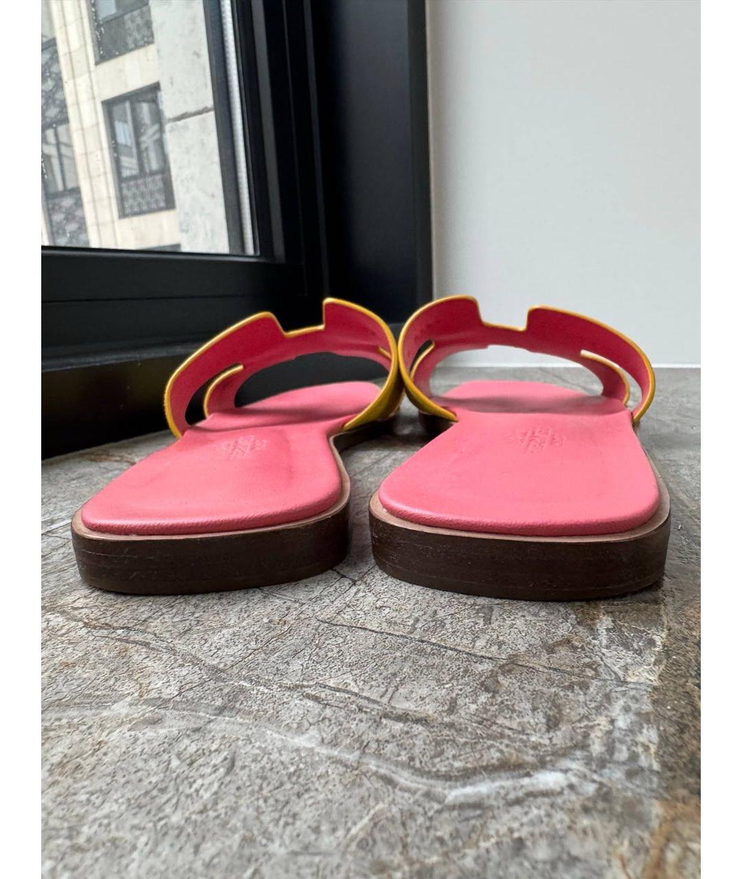 HERMES Мульти замшевые шлепанцы, фото 4