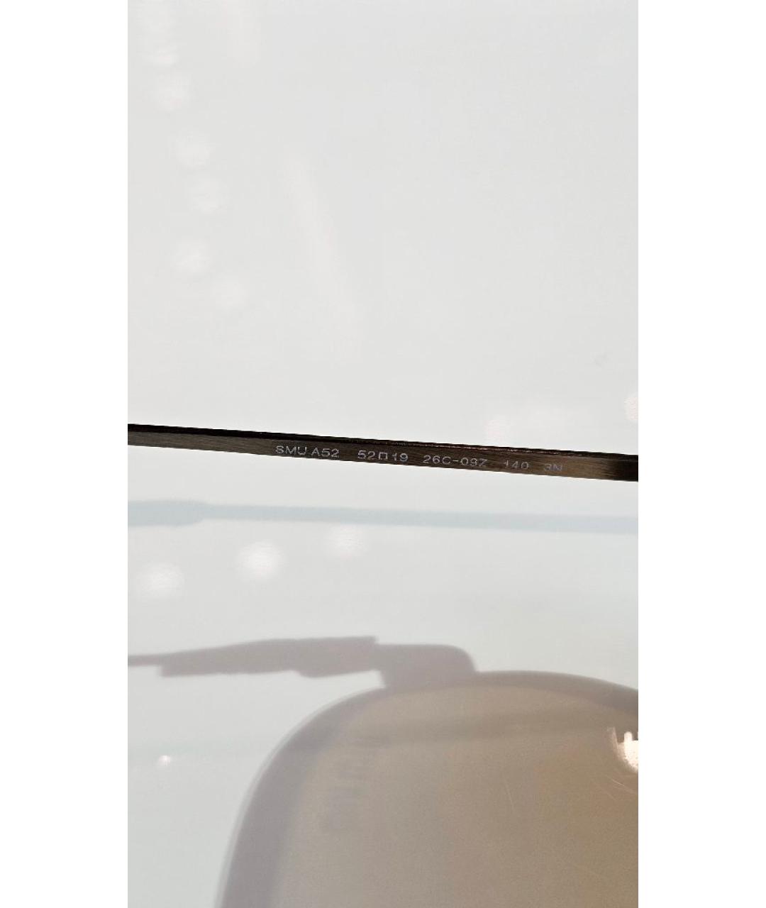 MIU MIU Коричневые металлические солнцезащитные очки, фото 5