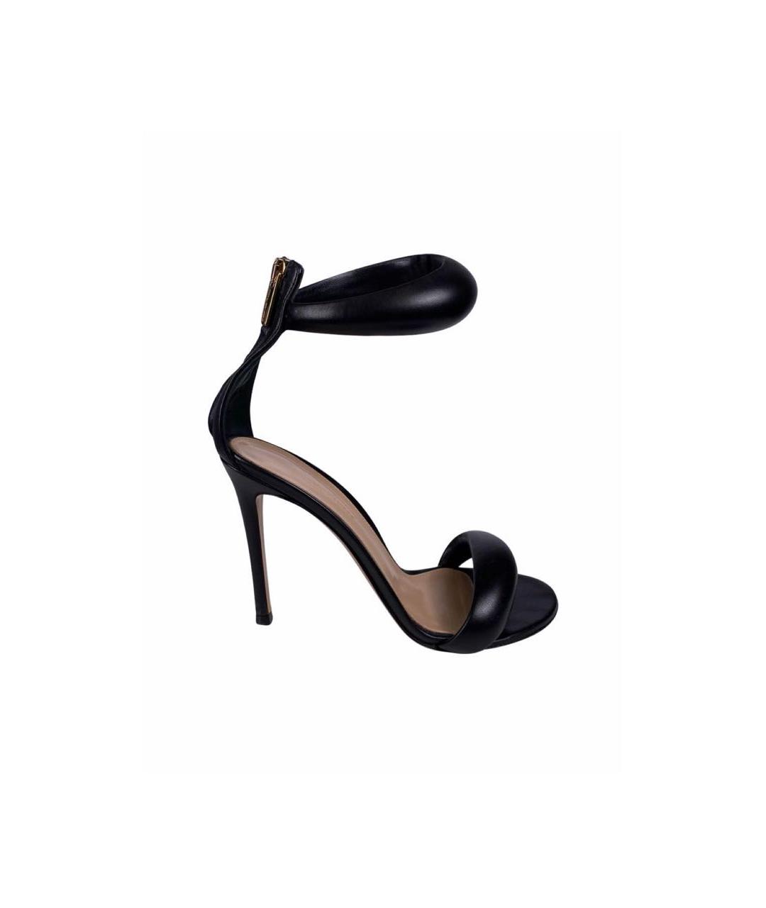 GIANVITO ROSSI Черные кожаные босоножки, фото 9