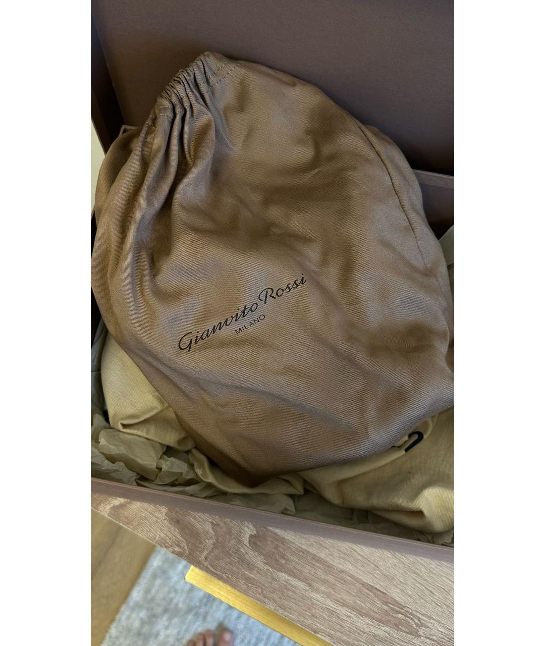 GIANVITO ROSSI Черные кожаные босоножки, фото 7