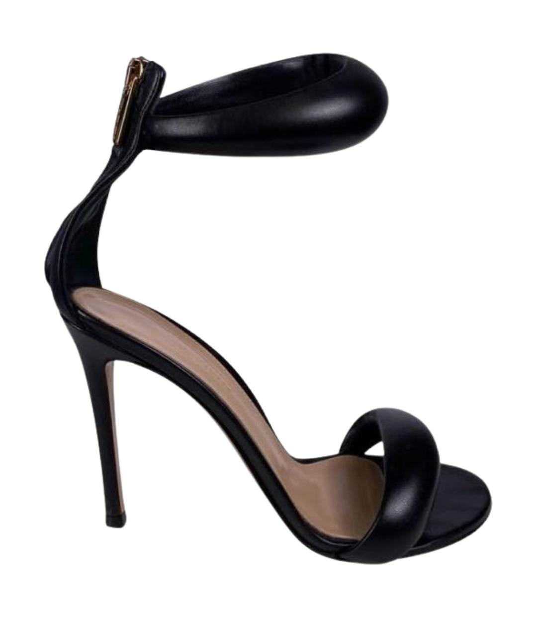 GIANVITO ROSSI Черные кожаные босоножки, фото 1