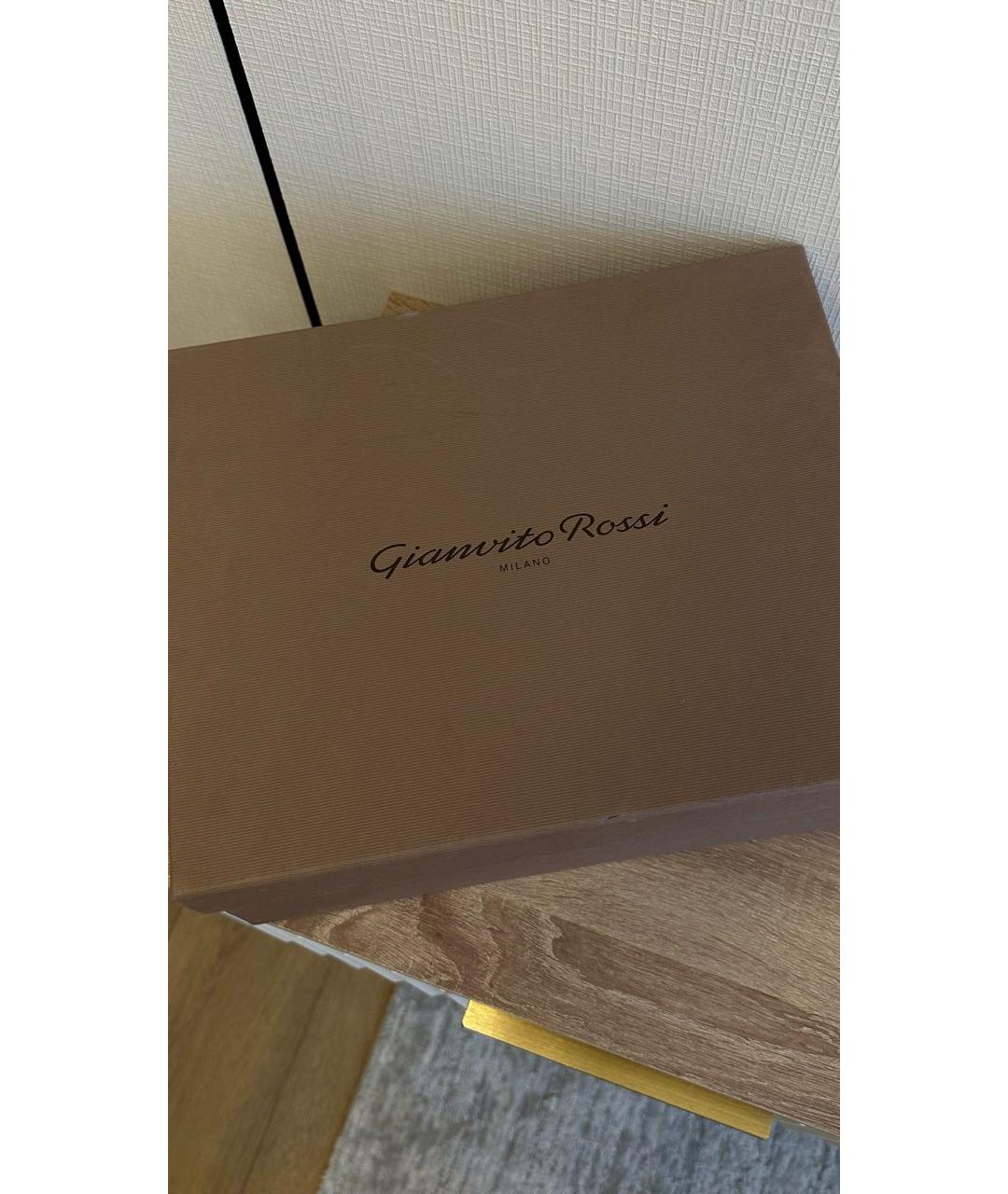 GIANVITO ROSSI Черные кожаные босоножки, фото 8