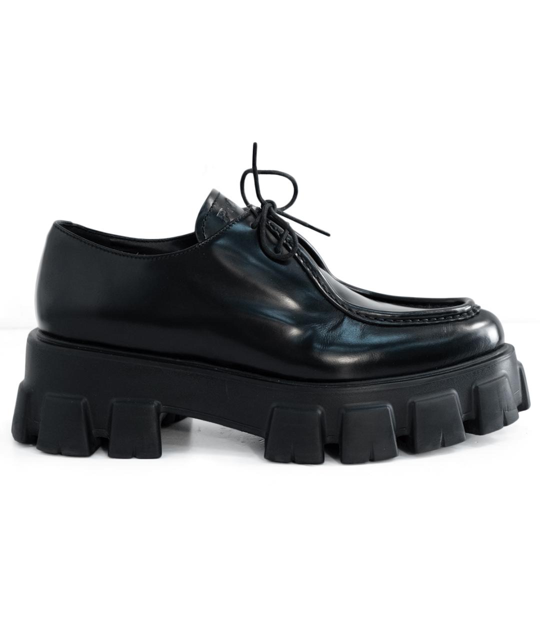 PRADA Черные кожаные ботинки, фото 6