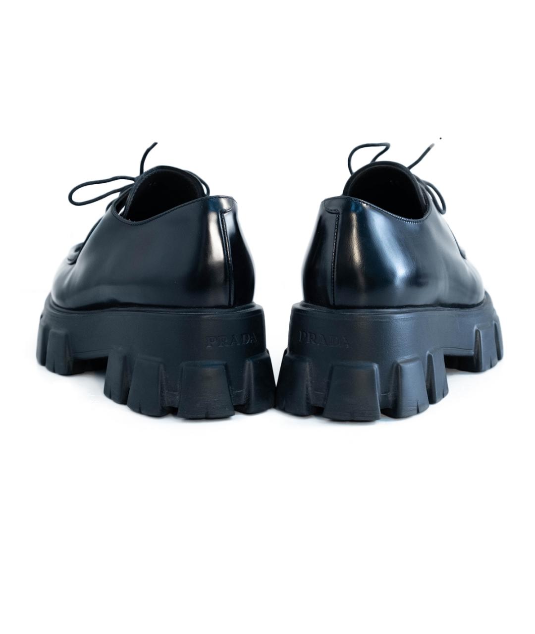 PRADA Черные кожаные ботинки, фото 5