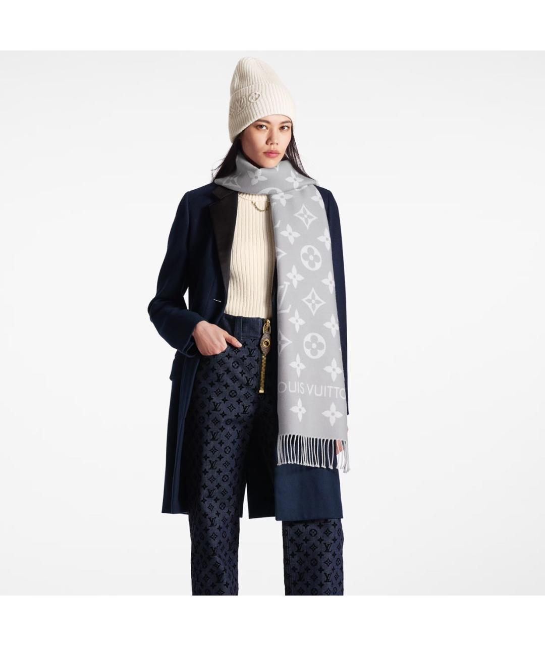 LOUIS VUITTON Белая шерстяная шапка, фото 6