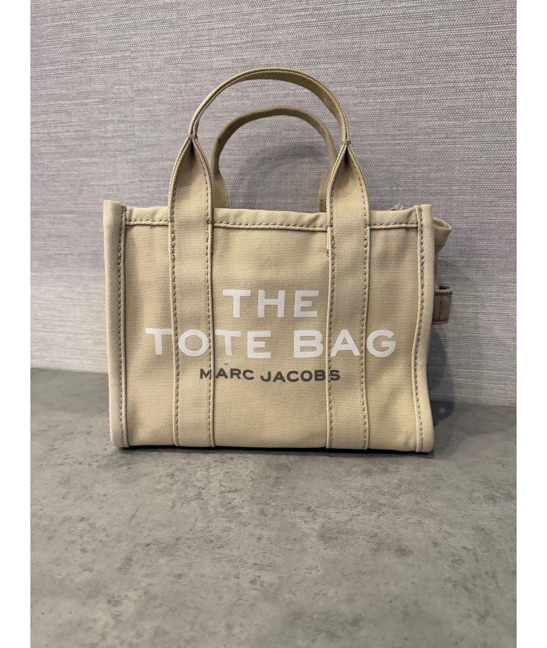 MARC JACOBS Бежевая тканевая сумка тоут, фото 7