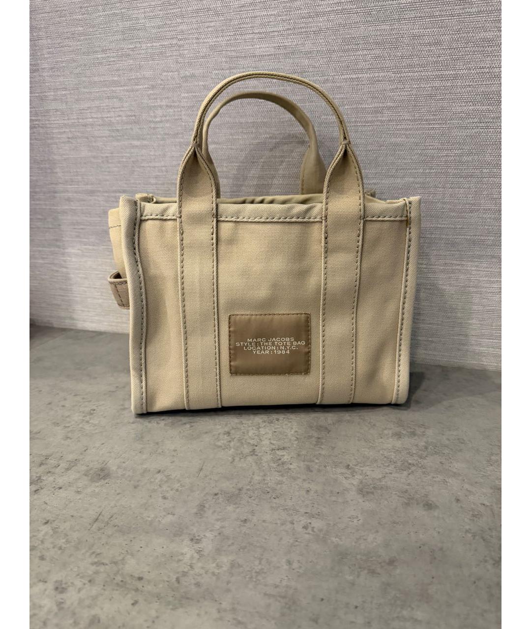 MARC JACOBS Бежевая тканевая сумка тоут, фото 3