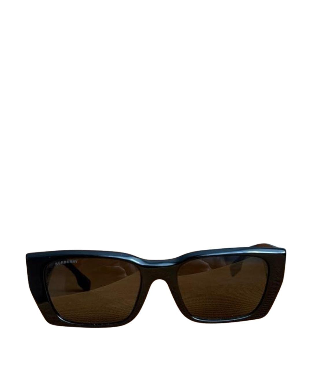 BURBERRY Черные пластиковые солнцезащитные очки, фото 1