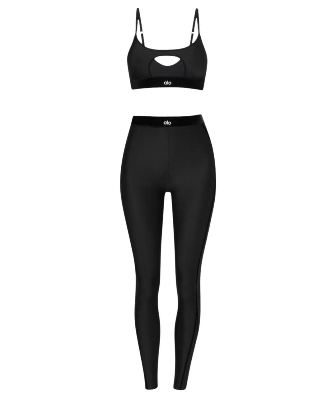 ALO YOGA Черный полиэстеровый спортивные костюмы, фото 1