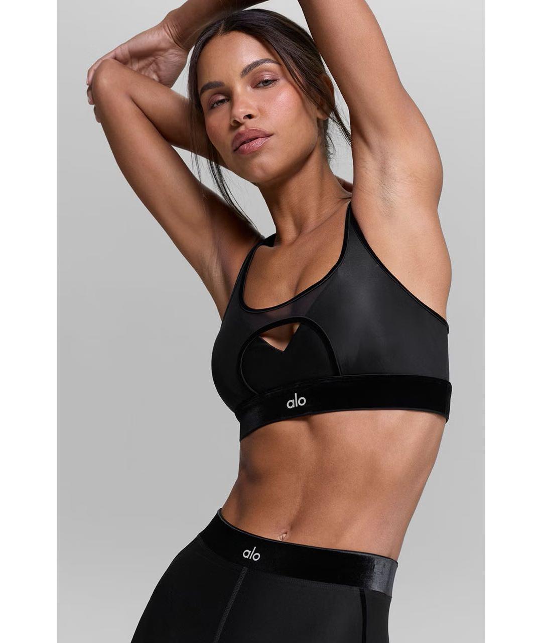ALO YOGA Черный полиэстеровый спортивные костюмы, фото 2