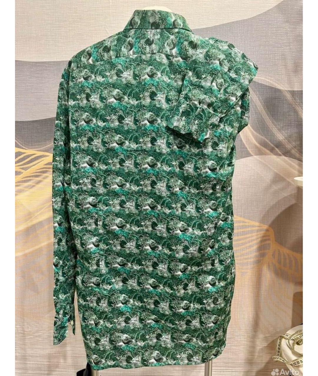 KITON Зеленая хлопковая кэжуал рубашка, фото 2