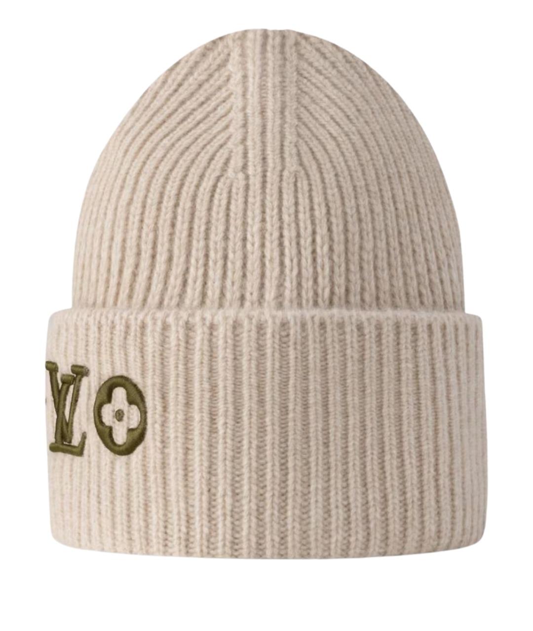 LOUIS VUITTON Бежевая шерстяная шапка, фото 1