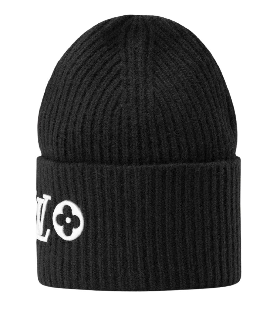 LOUIS VUITTON Черная шерстяная шапка, фото 1