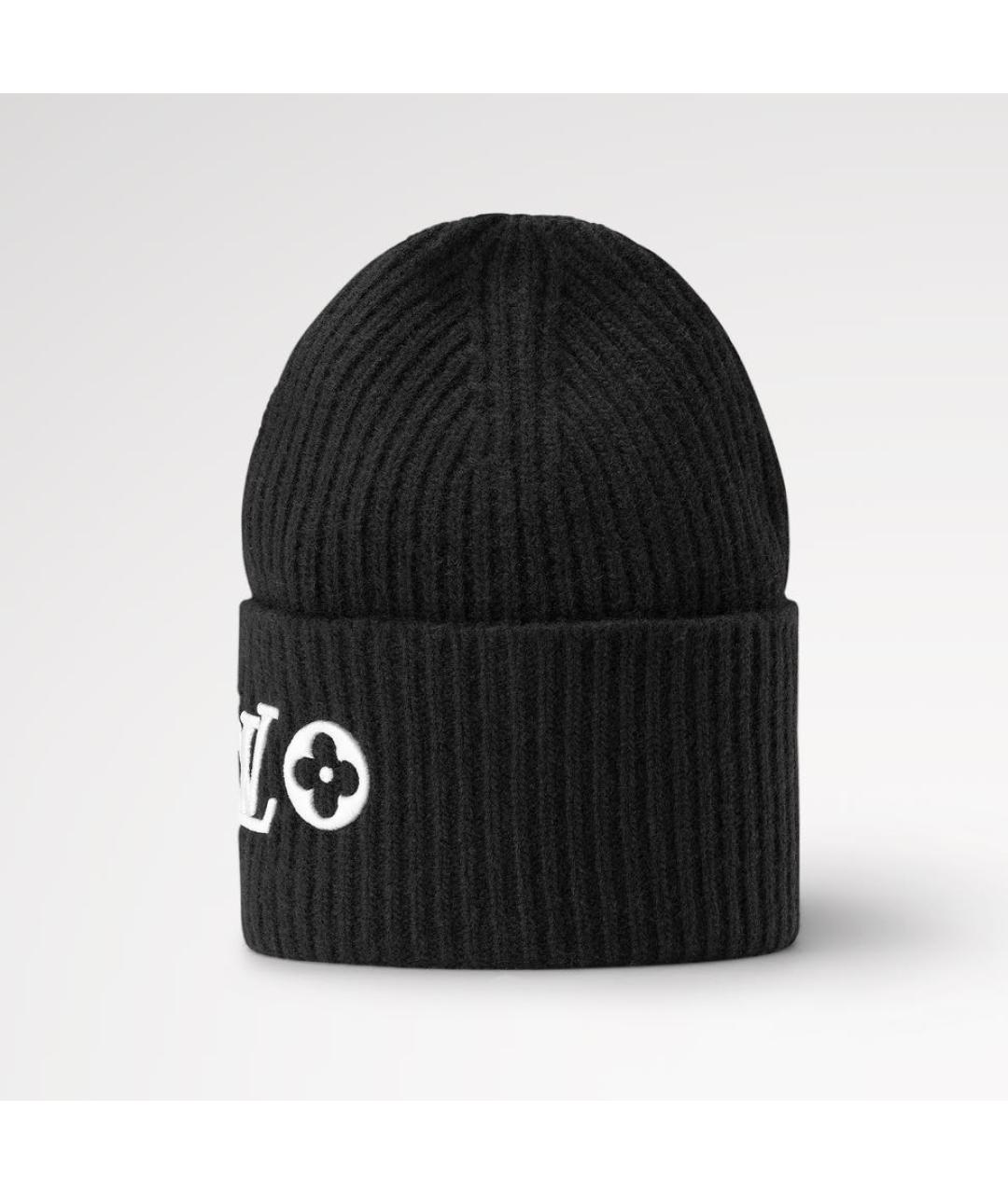 LOUIS VUITTON Черная шерстяная шапка, фото 6