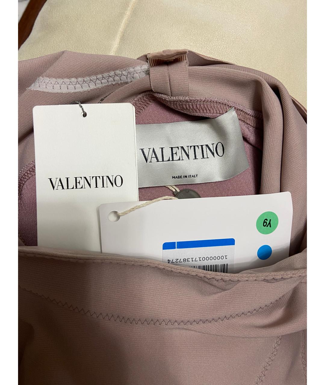 VALENTINO Розовое ацетатное повседневное платье, фото 6