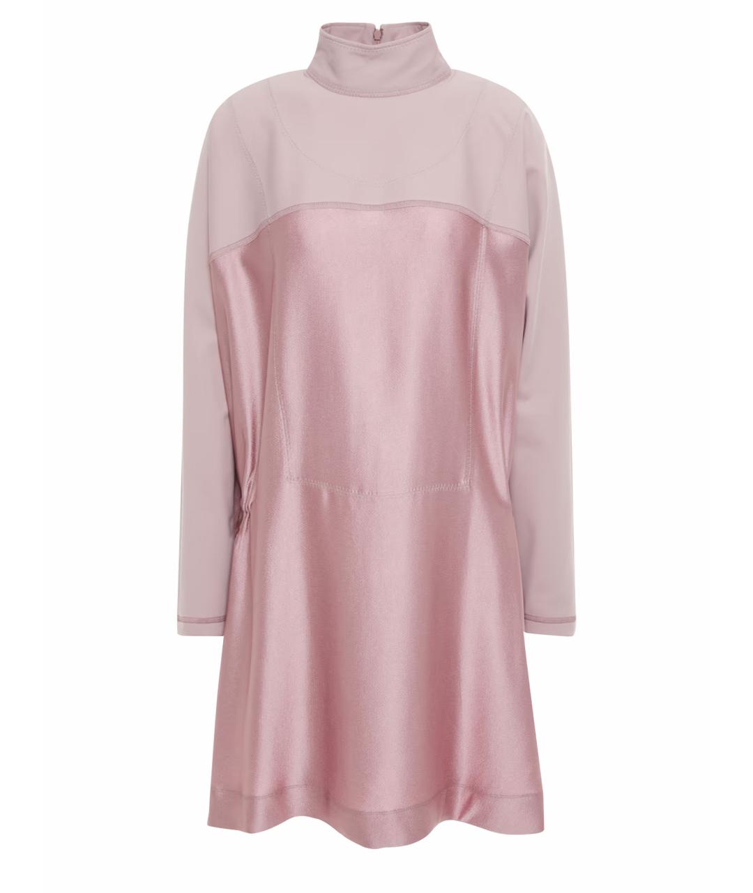 VALENTINO Розовое ацетатное повседневное платье, фото 1