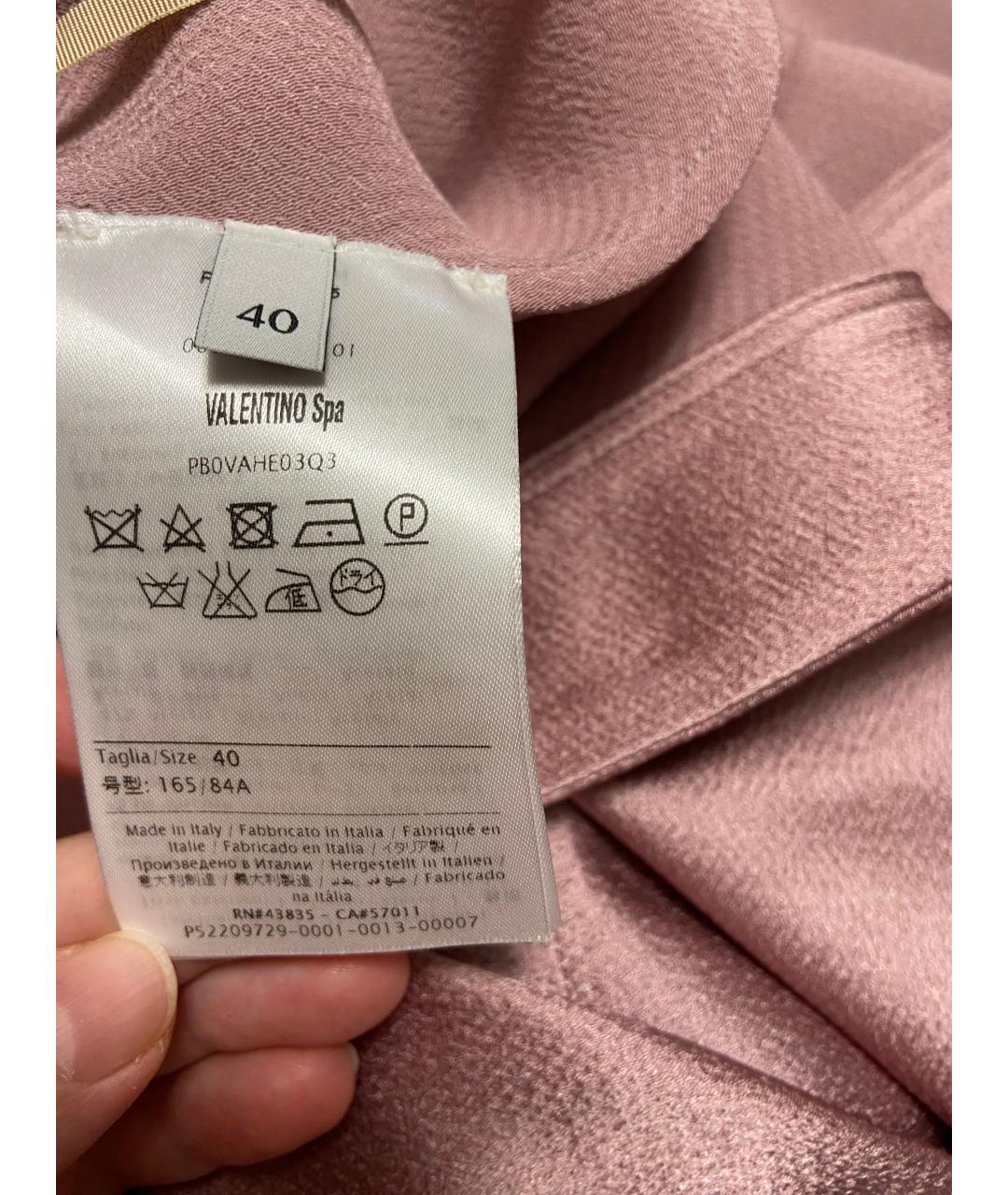VALENTINO Розовое ацетатное повседневное платье, фото 5
