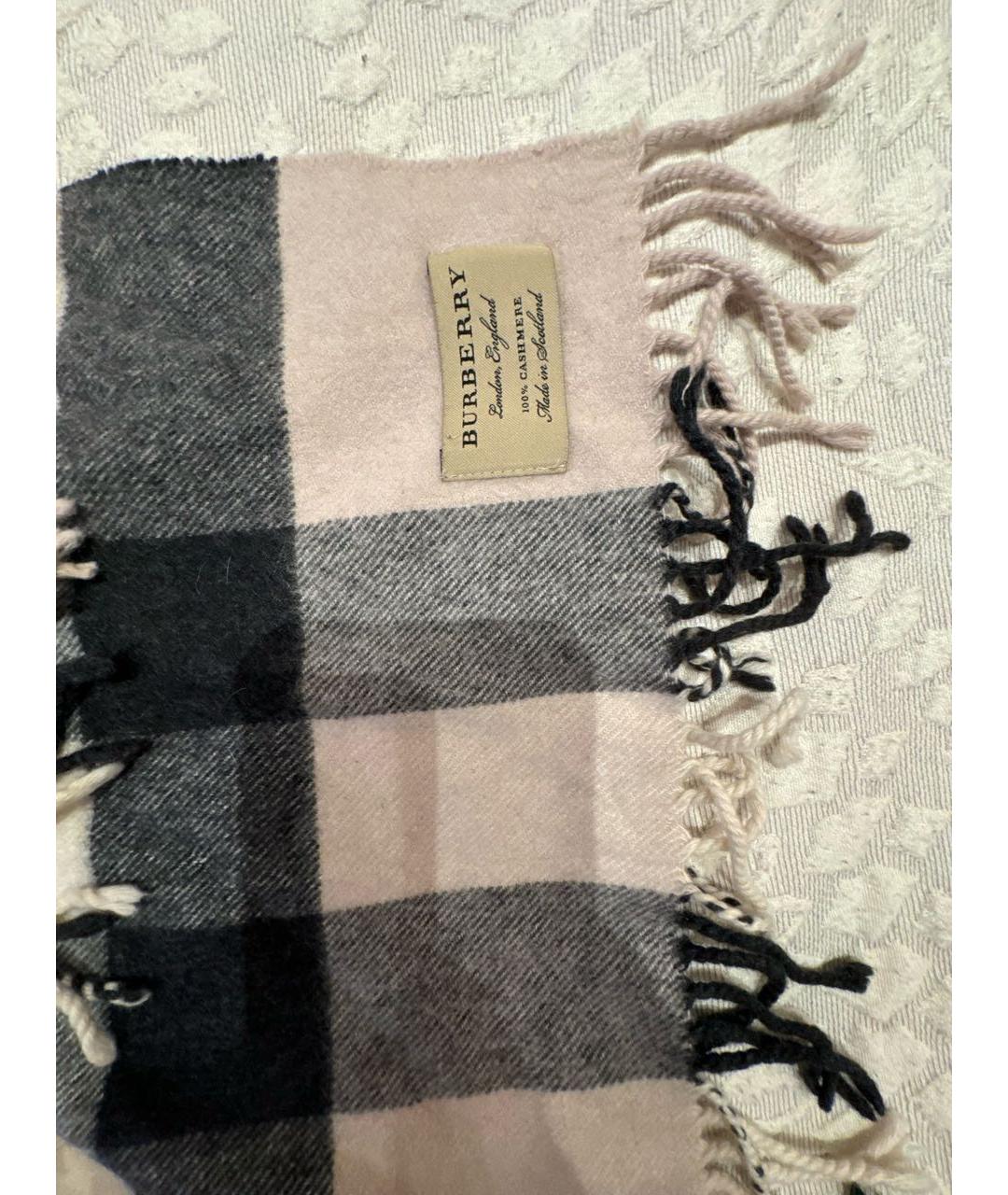 BURBERRY Бежевый кашемировый шарф, фото 2