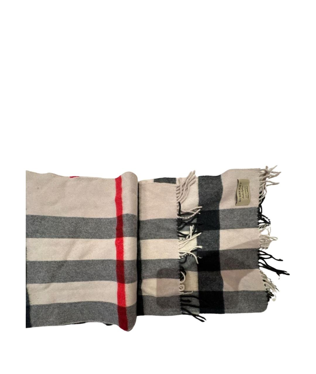 BURBERRY Бежевый кашемировый шарф, фото 1