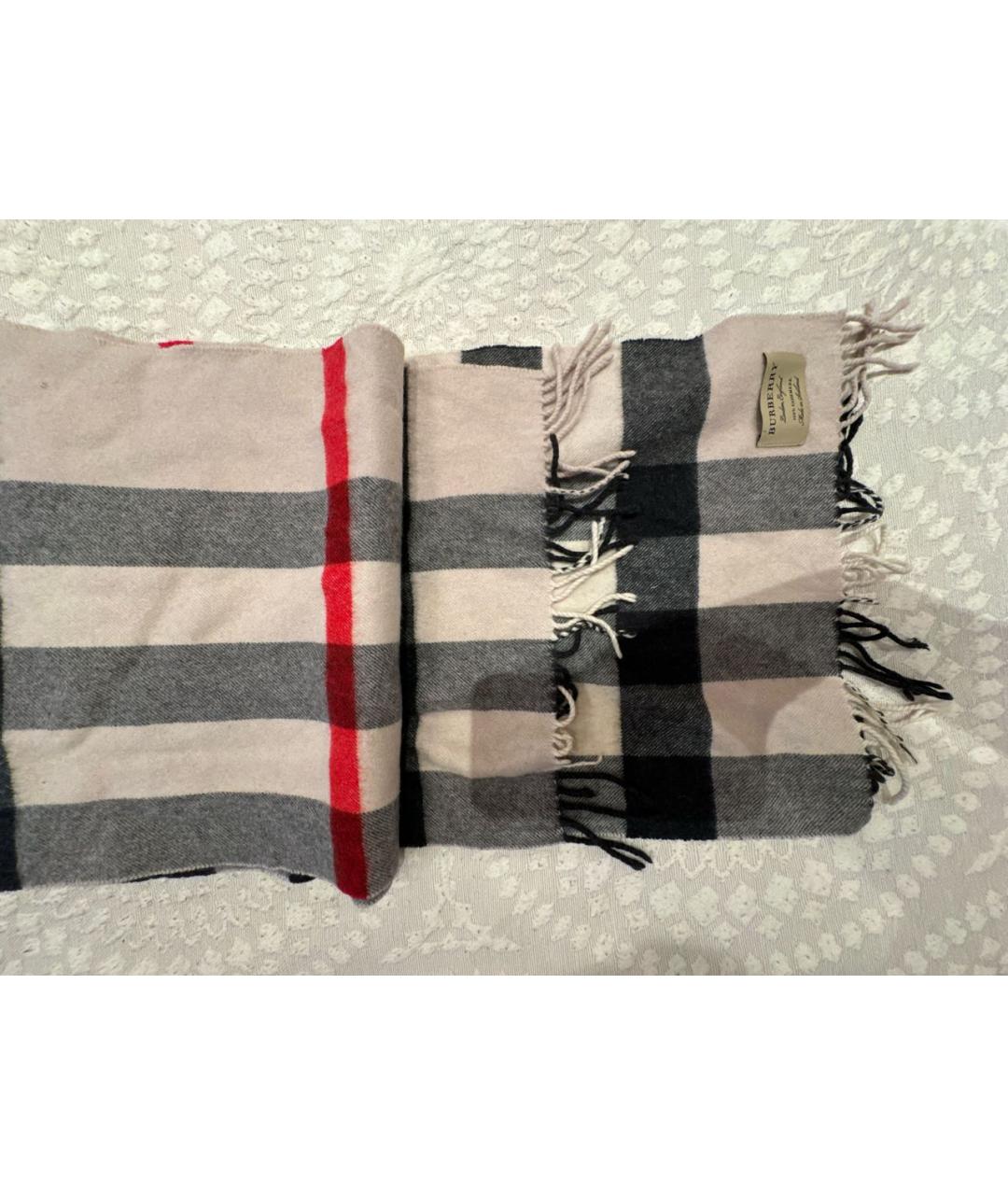 BURBERRY Бежевый кашемировый шарф, фото 4