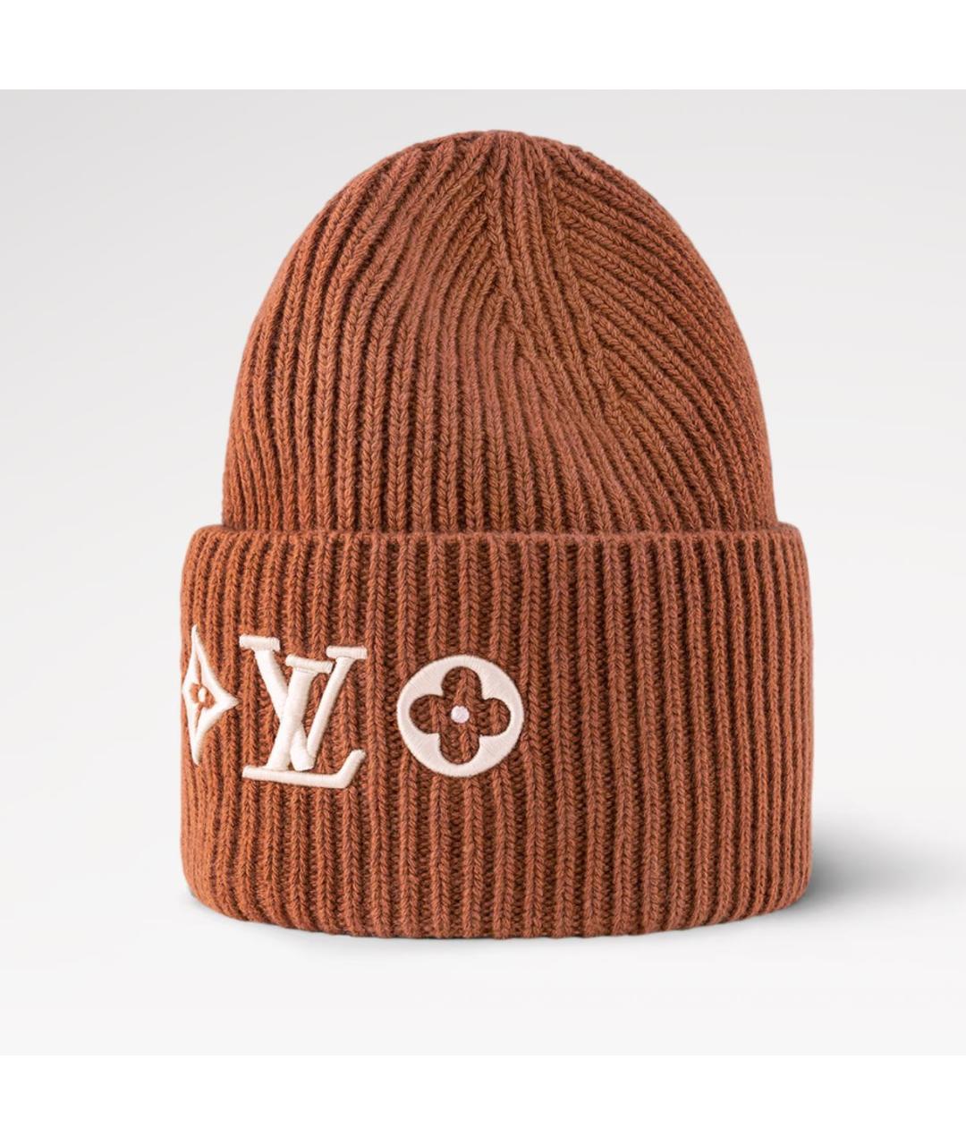 LOUIS VUITTON Коричневая шерстяная шапка, фото 6