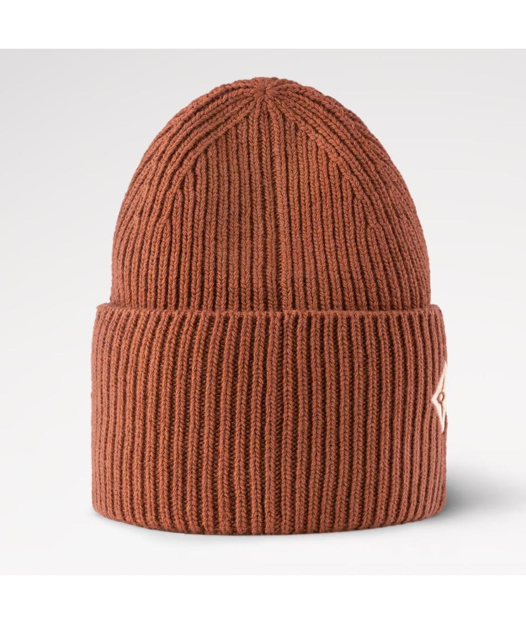 LOUIS VUITTON Коричневая шерстяная шапка, фото 5