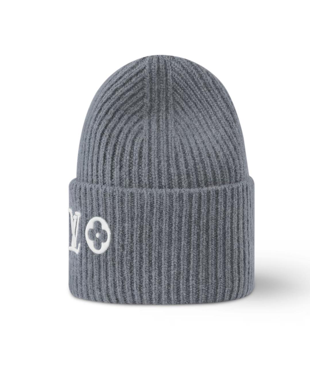 LOUIS VUITTON Серая шерстяная шапка, фото 2