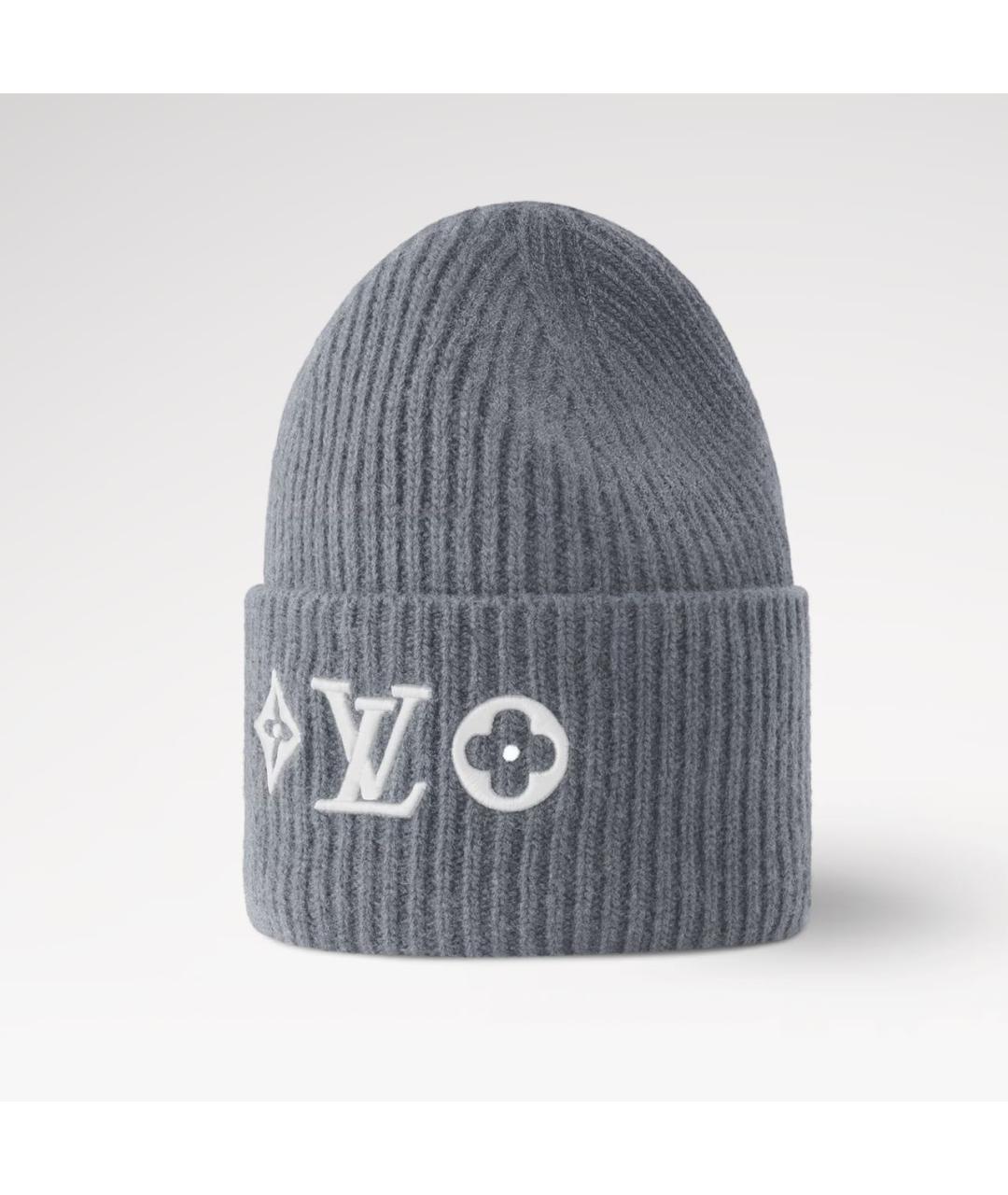 LOUIS VUITTON Серая шерстяная шапка, фото 4