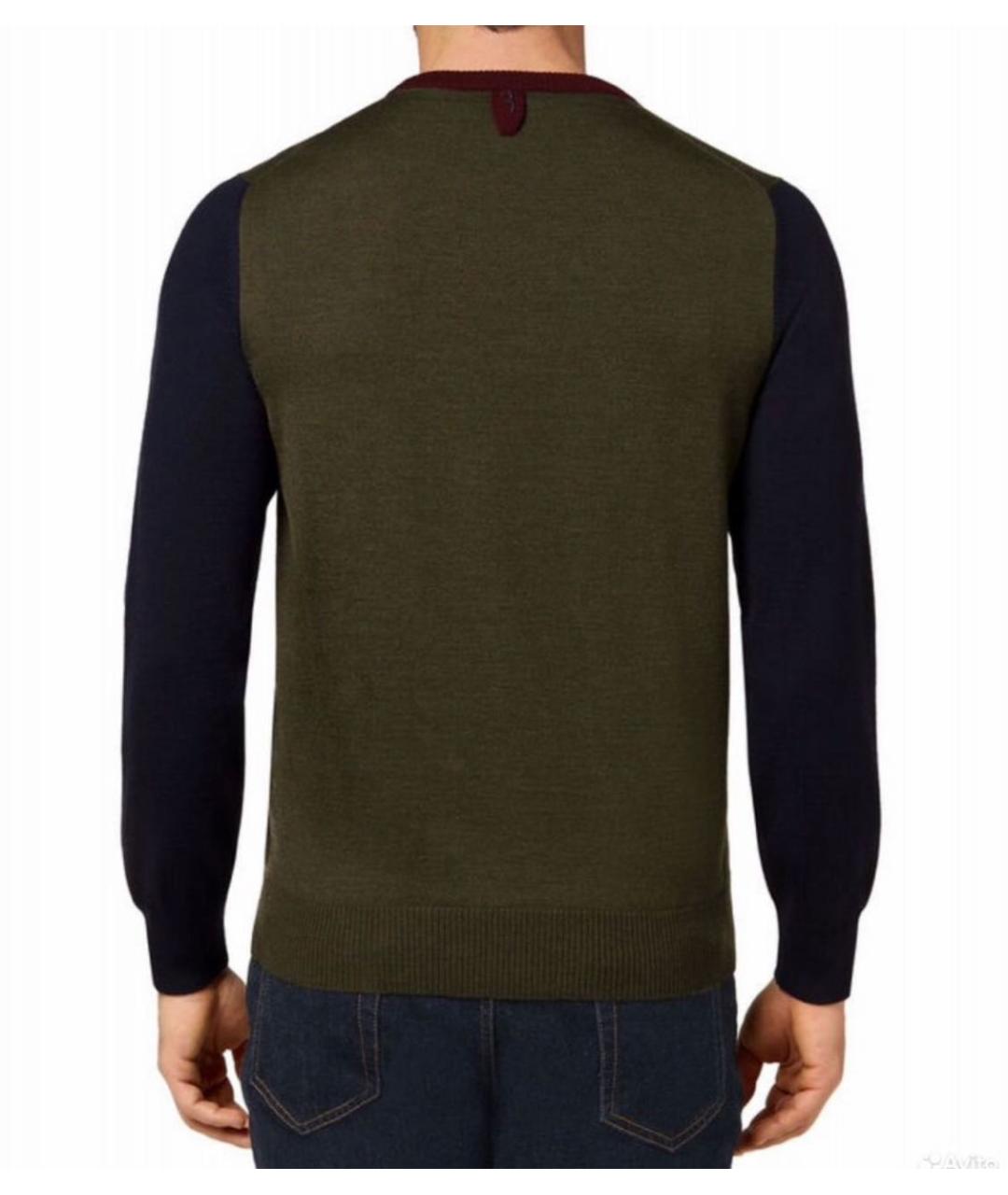 BILLIONAIRE Хаки шерстяной джемпер / свитер, фото 3