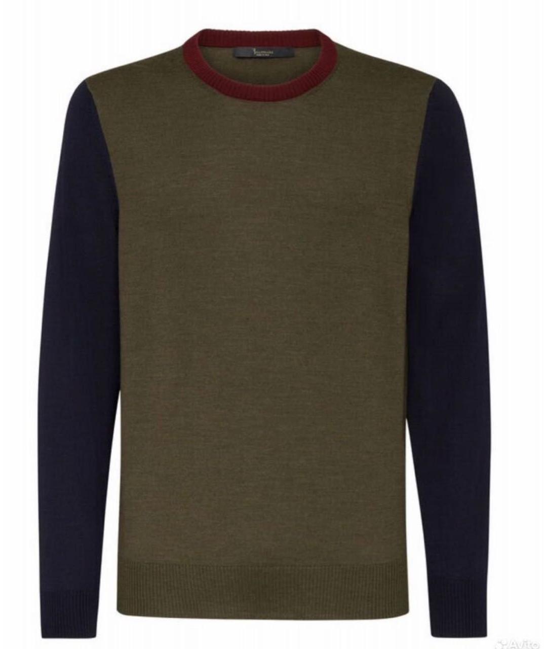 BILLIONAIRE Хаки шерстяной джемпер / свитер, фото 1