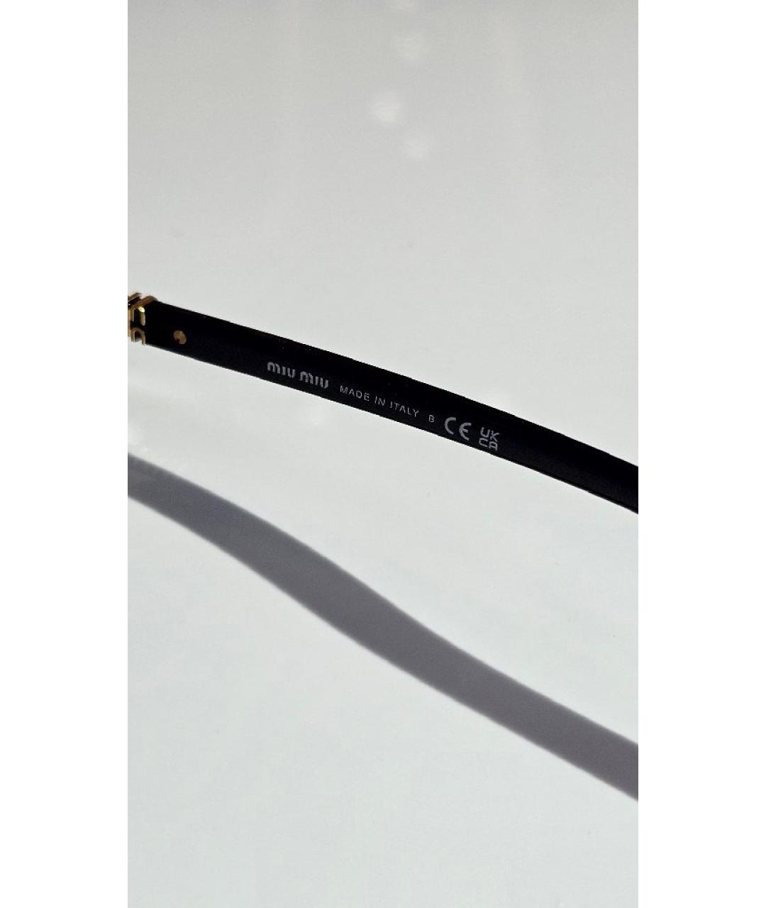 MIU MIU Черные пластиковые солнцезащитные очки, фото 5