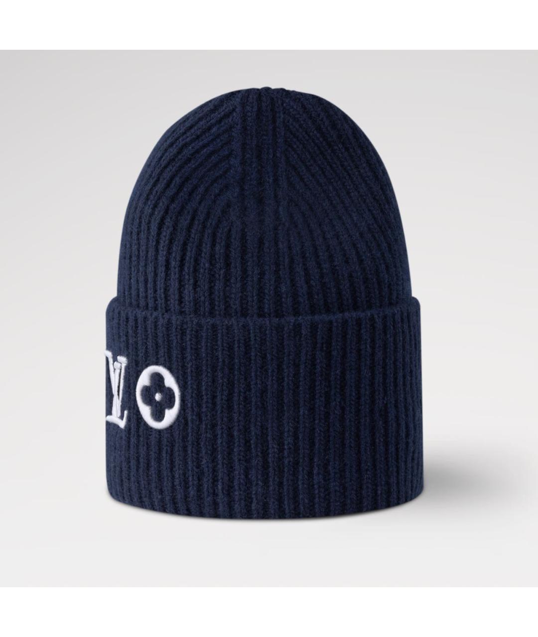LOUIS VUITTON Темно-синяя шерстяная шапка, фото 4