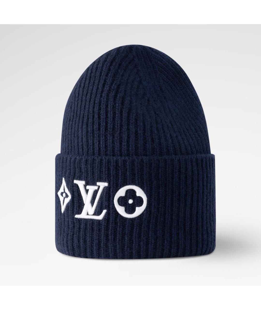 LOUIS VUITTON Темно-синяя шерстяная шапка, фото 2