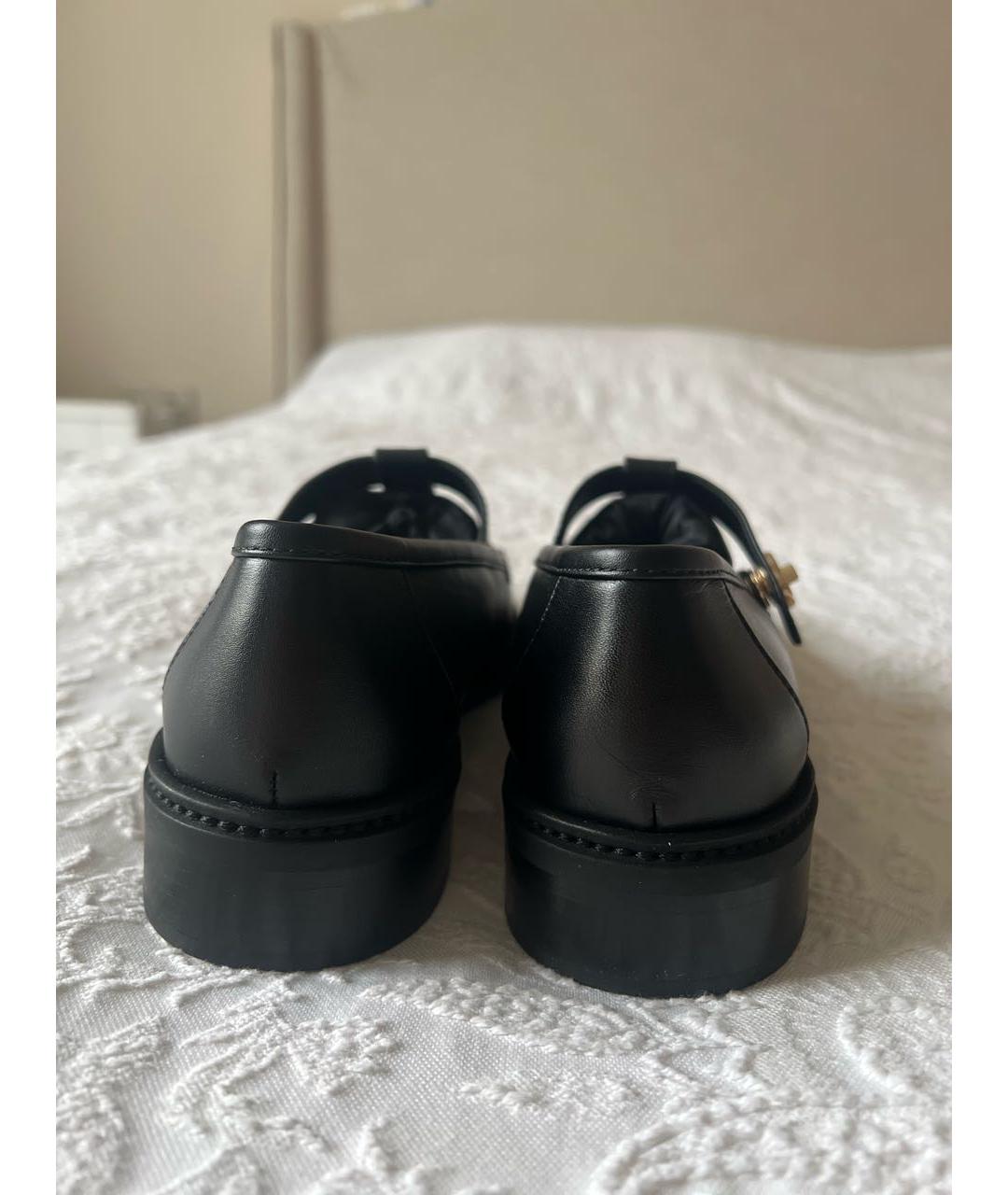CHANEL Черные кожаные лоферы, фото 4