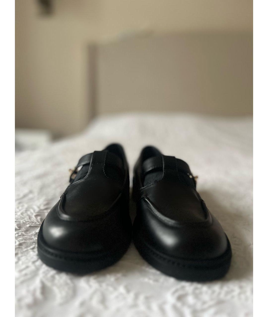CHANEL Черные кожаные лоферы, фото 3