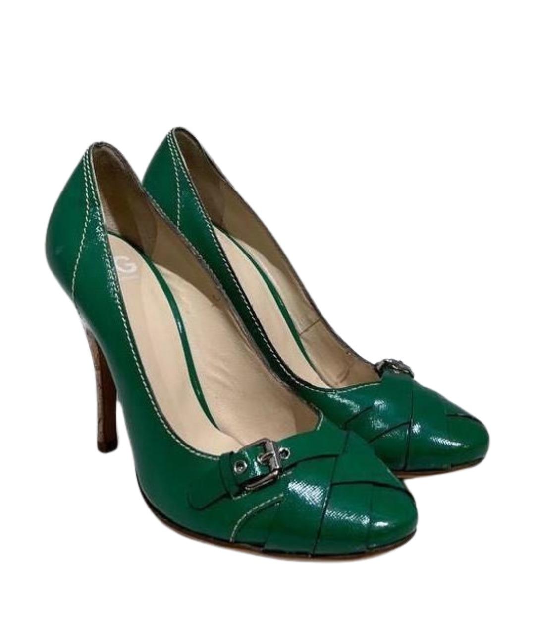 DOLCE&GABBANA Зеленые кожаные туфли, фото 1