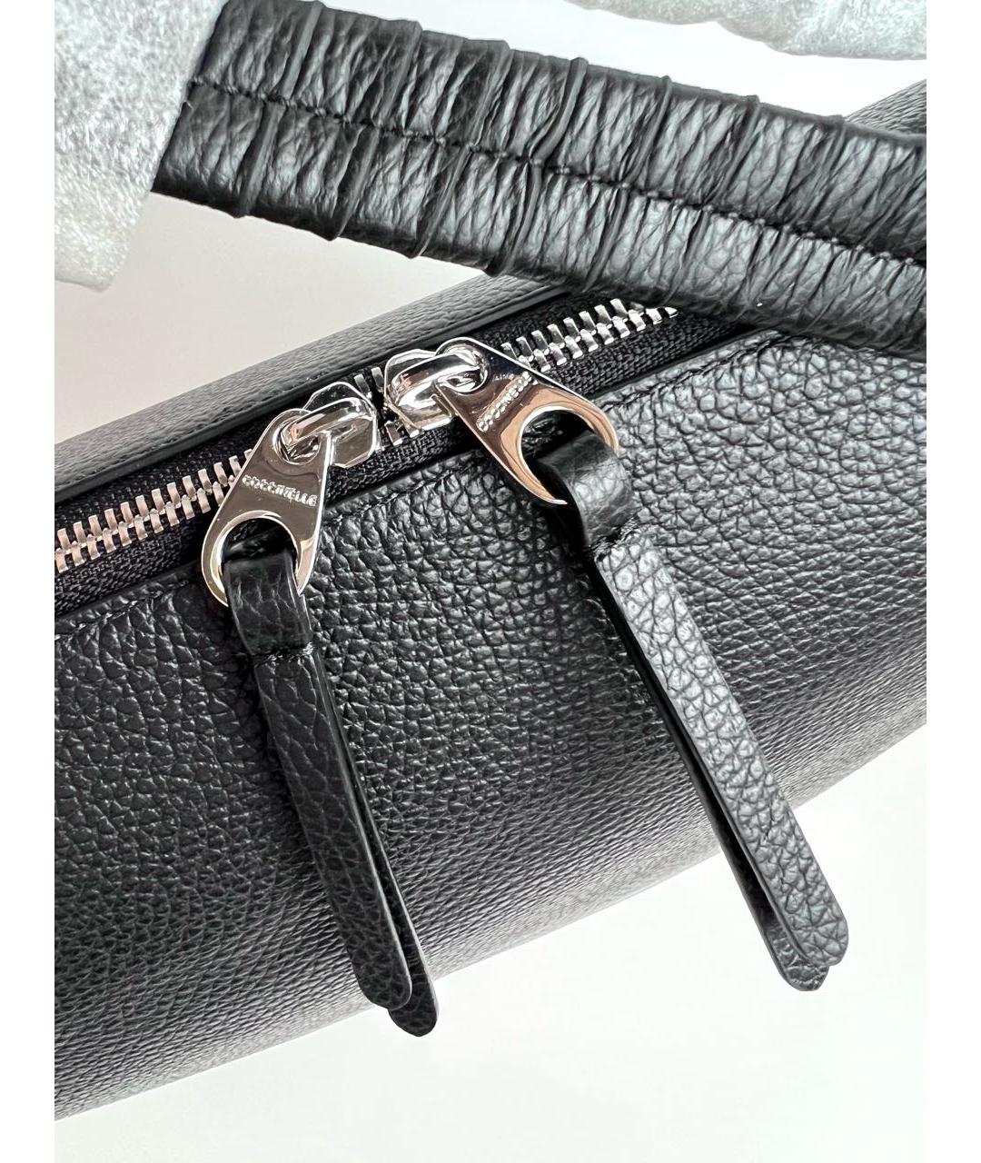 COCCINELLE Черная кожаная сумка с короткими ручками, фото 6