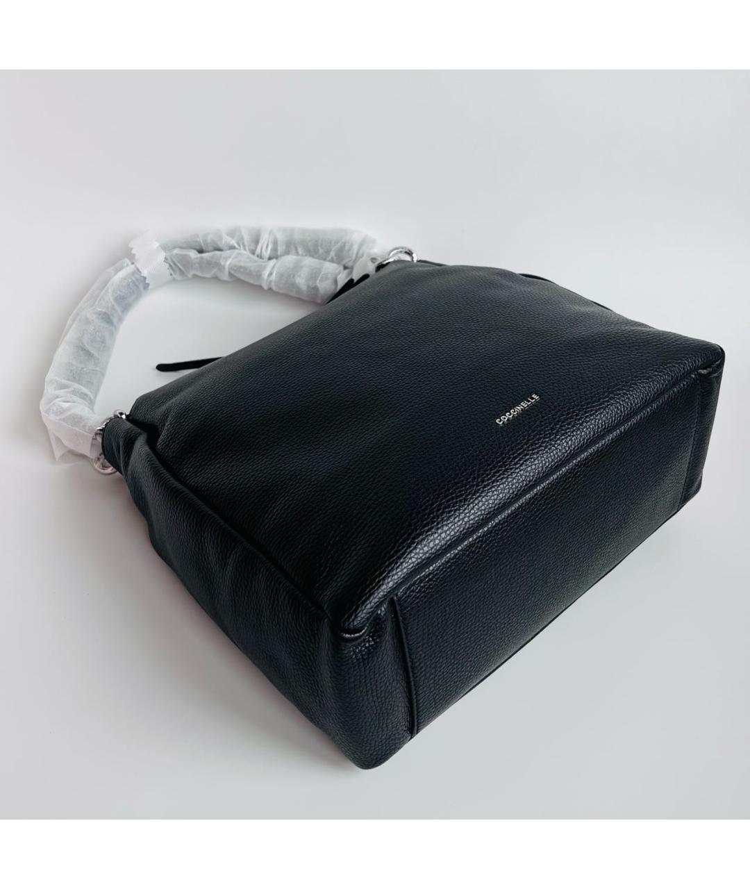 COCCINELLE Черная кожаная сумка с короткими ручками, фото 5