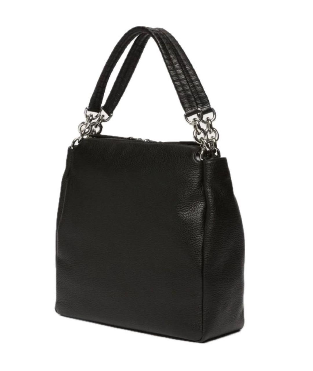 COCCINELLE Черная кожаная сумка с короткими ручками, фото 2
