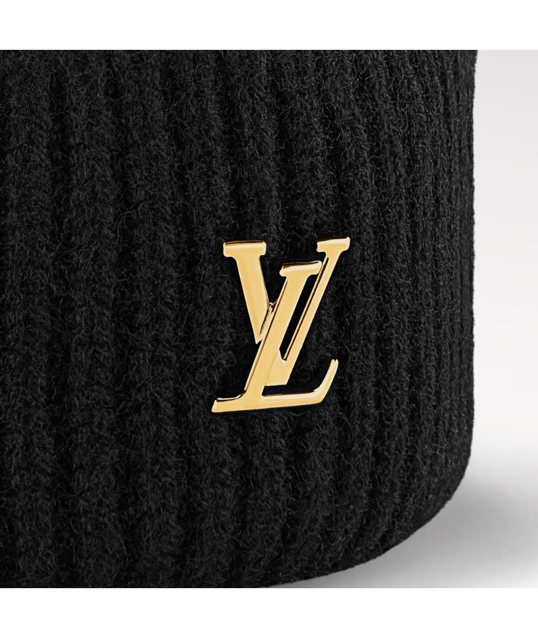 LOUIS VUITTON Черная кашемировая шапка, фото 3