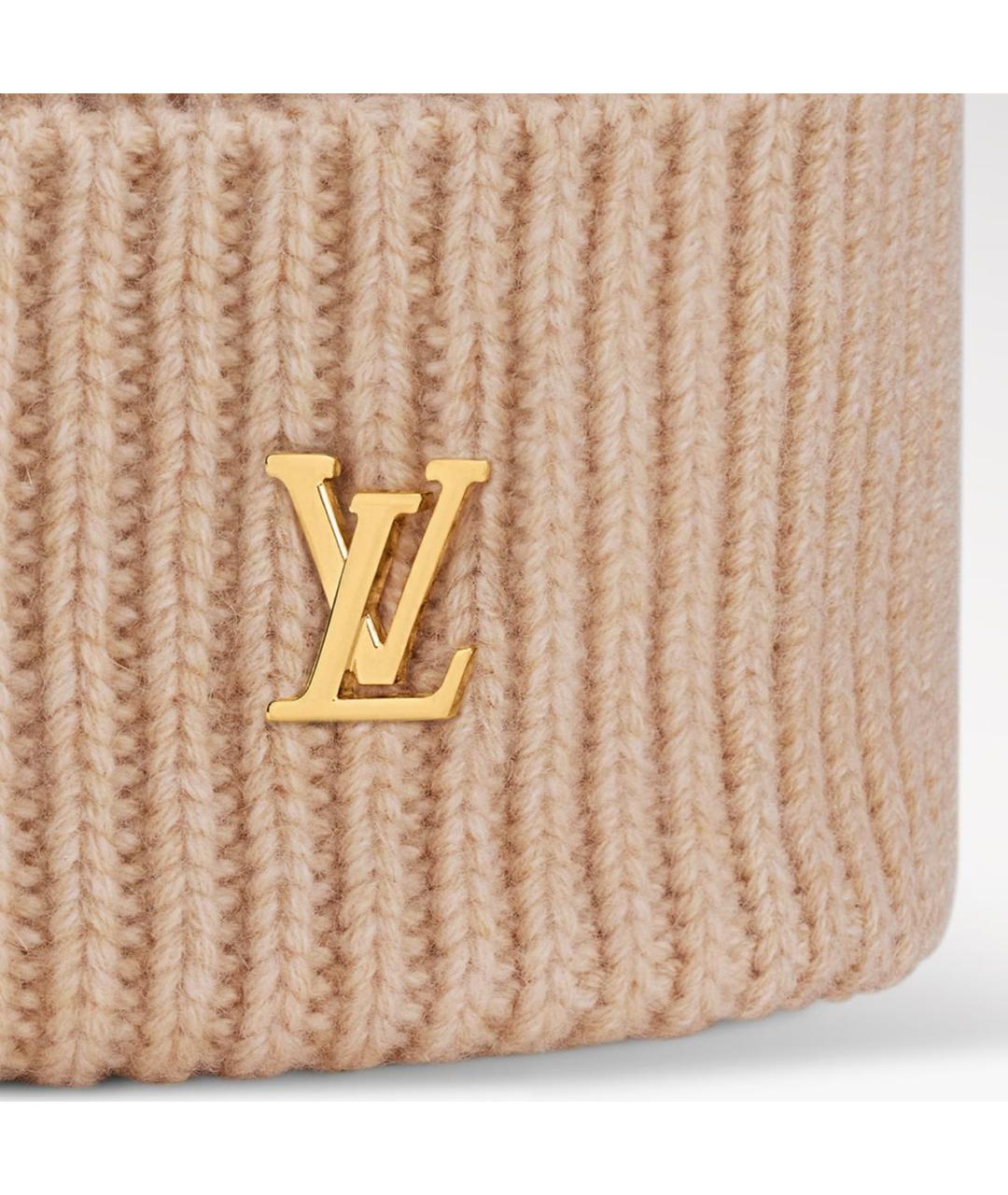LOUIS VUITTON Бежевая кашемировая шапка, фото 3
