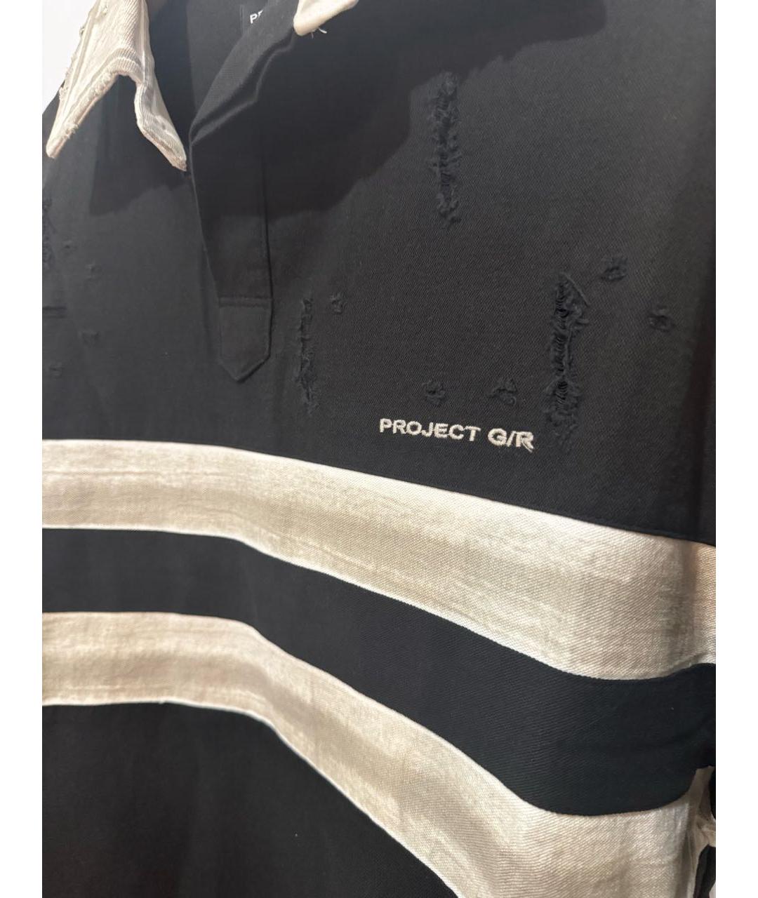 GRAILZ PROJECT G/R Черное хлопковое поло с коротким рукавом, фото 3