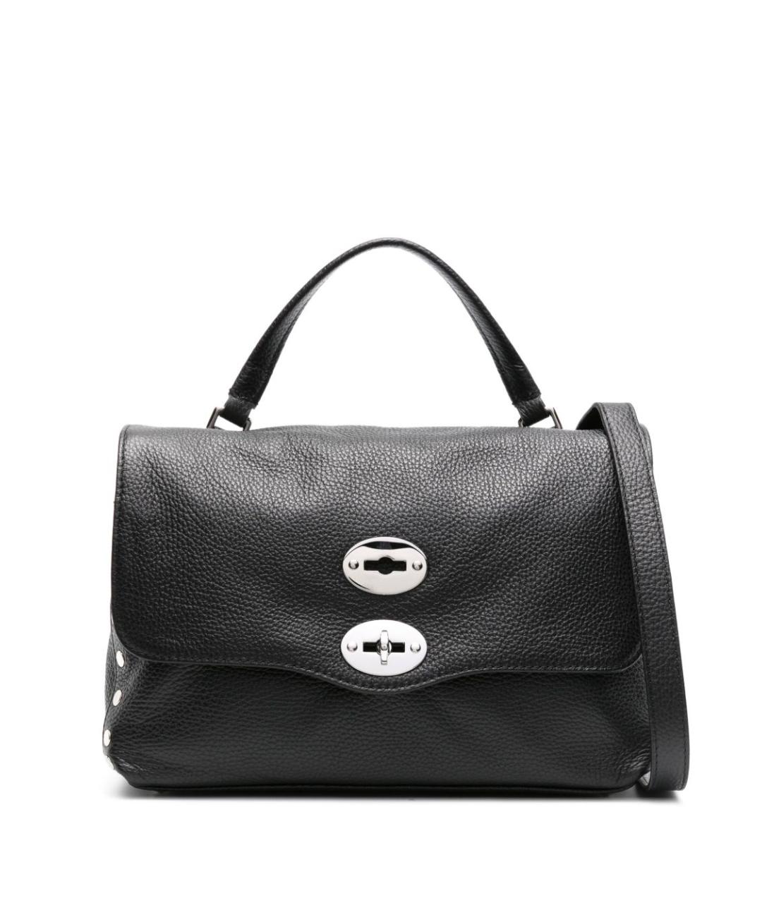 ZANELLATO Черная кожаная сумка тоут, фото 1