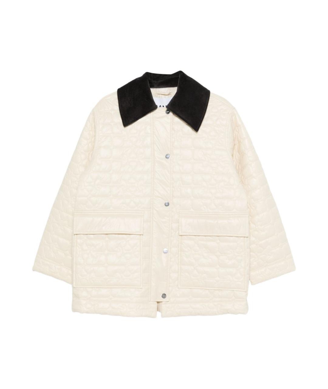 GANNI Бежевая полиэстеровая куртка, фото 1